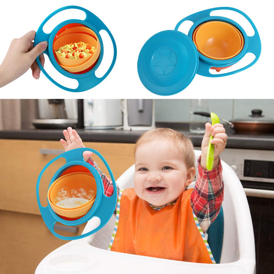 Universal Gyro Bowl – 360° Rotating Non-Spill Snack Bowl