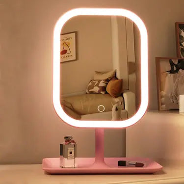 USB-Powered Lighted Beauty Mirror With Touch Controls