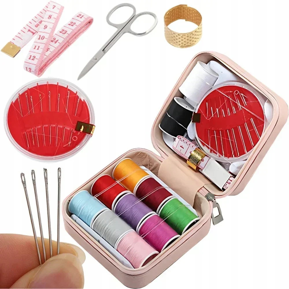 46 Piece PU Leather Sewing Kit  Set For Travel & Home Use