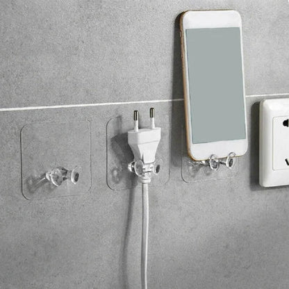 5PCS Transparent Self Adhesive Power Socket Holders